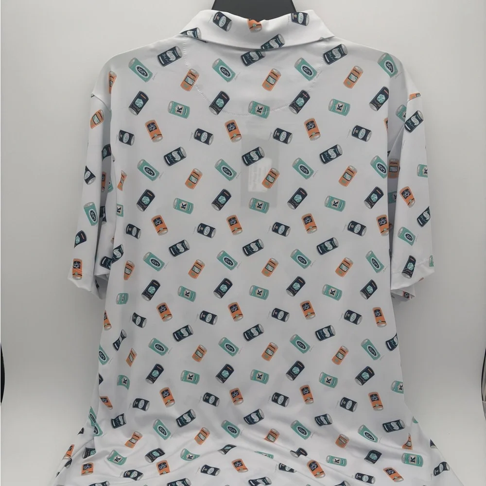 NWT Mens Bad Birdie Size XL Crushable Pattern Core Performance Polo Shirt Top - Picture 4 of 6